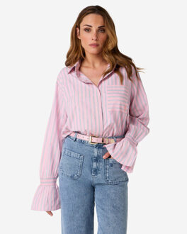 Ibana Blouse lange mouw 302610023 talya rose Roze - 38