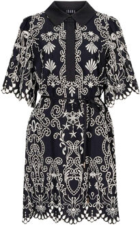 Ibana Broderie jurk Danya  Zwart - 36,38,42,