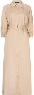 Ibana Canvas maxi-jurk Danique  Beige - 36,38,40,42,