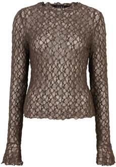 Ibana Kanten top Taola  taupe - XS,M,XL,