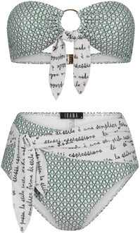 Ibana Strapless bikini met print Auley  groen - 34,