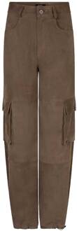 Ibana Suède cargo broek Phoeby  bruin - 36,40,