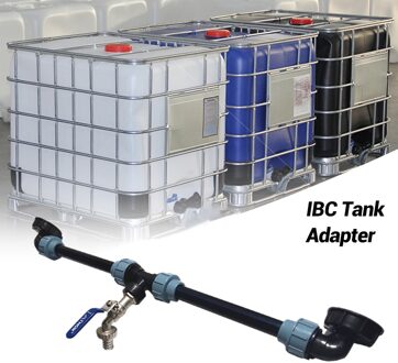 Ibc Tank Tap Adapter Polyethyleen Ibc Tank Draad Kraan Met 1 Buis En 2 Gebogen Connectors Afvoer Adapter