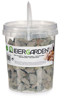 IBERGARDEN Decoratie steentjes/kiezels grijs klein 1,5 kg - Hobbydecoratieobject