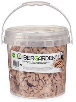 IBERGARDEN Decoratie steentjes/kiezels terracotta grof 3 kg - Hobbydecoratieobject Bruin