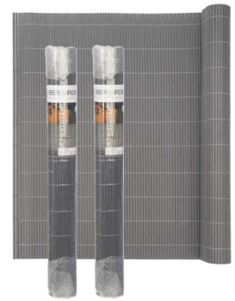 IBERGARDEN Iber Garden schutting / scheidingswand - 2x - Bamboe - 100 x 300 cm - grijs