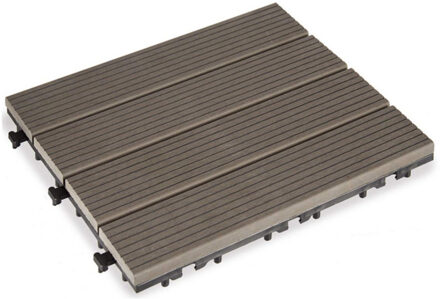 IBERGARDEN Iber Garden Tuintegel / balkon terrastegels - bruin - composiet - 30 x 30 cm - vlonder