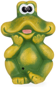 IBERGARDEN Tuinbeeld kikker - keramiek - H23 cm - groen mix kleuren - Tuinbeelden