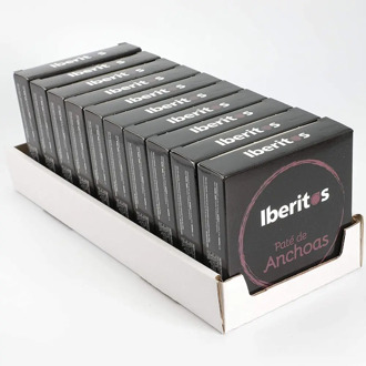IBERITOS-10 cans Pate de anchovy tray 10x140g-anchovy