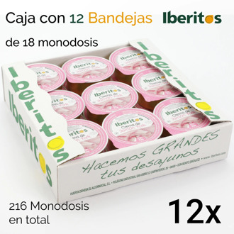 IBERITOS - Caja12 trays 18-soup cream Ham's YORK - 23g - 216 monodose in total