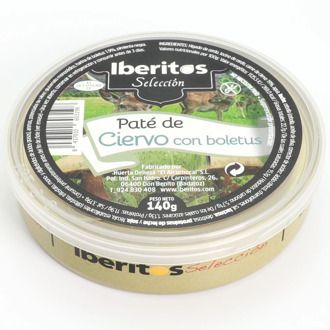 IBERITOS-canned pate de Deer with Boletus - 140 G Deer with BOLETUS