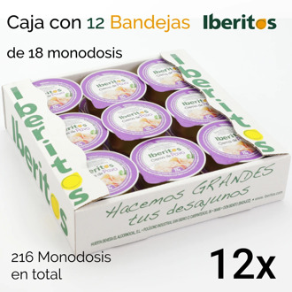 IBERITOS-Cash Box 12 trays turkey soup cream 18x23g monodose-soup cream Turkey for spreadable