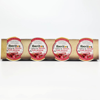 IBERITOS - Pack soup cream Ham's York spicy 4 units x 23g - YORK spicy