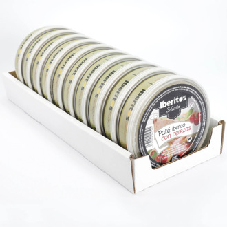 IBERITOS-tray 10 Pate Iberico with Cherries in cans 140g-tray 10x140g PATE with Cherry