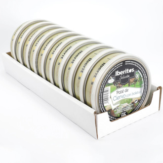 IBERITOS-tray 10 Pates Deer's with Boletus cans 140g-10x140g Deer tray with BOLETUS