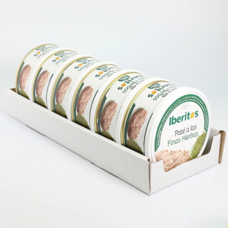 IBERITOS-tray 6 Pate a fine HERBS x 250g-thin HERBS cans