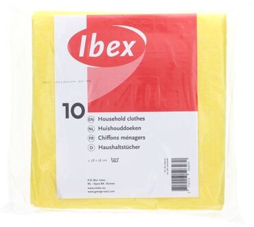 Ibex Huishouddoekjes Geel 10 stuks