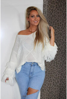 Ibiza pull over - maat One size Wit