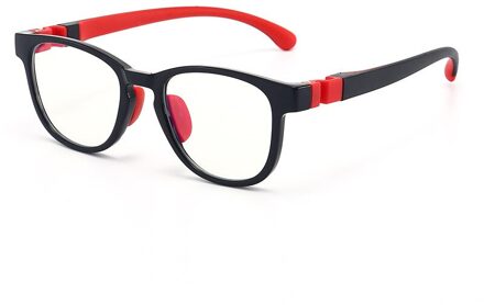 Iboode TR90 Vlakke Spiegel Glazen Frame Kids Jongens Anti Blauw Licht Bril Transparant Grijs Roze Siliconen Neus Pads Goggle Meisjes C1