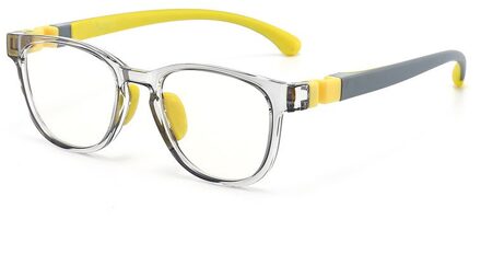 Iboode TR90 Vlakke Spiegel Glazen Frame Kids Jongens Anti Blauw Licht Bril Transparant Grijs Roze Siliconen Neus Pads Goggle Meisjes C4