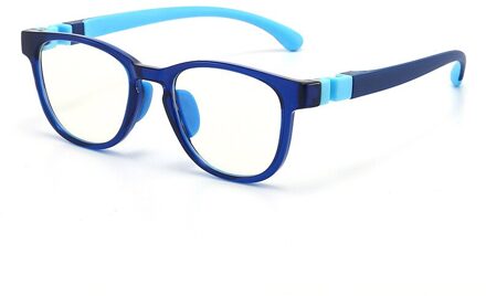 Iboode TR90 Vlakke Spiegel Glazen Frame Kids Jongens Anti Blauw Licht Bril Transparant Grijs Roze Siliconen Neus Pads Goggle Meisjes C5