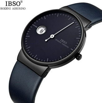 IBSO Ultra-thin Quartz Watch Men Fashion One Pointer Design Creative Mens Watches 2020 relojes para hombre Relogio Masculino