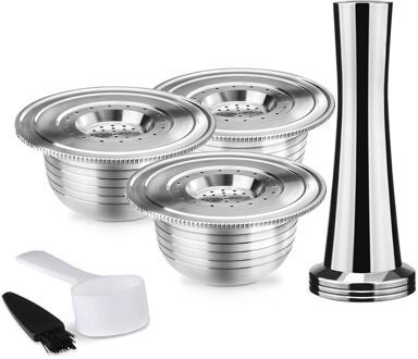 Icafilas Rvs Reusalbe Koffie Cpaule Pakking & Filter Espresso Voor Bialetti Opera Macchina Coffeeware Capsulas Ivoor
