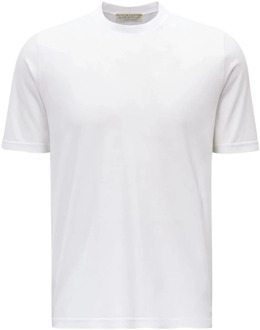 Ice Cotton Korte Mouw T-shirt Filippo De Laurentiis , White , Heren - 2Xl,Xl,L,M