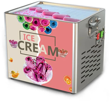 Ice Cream Machine 330W 220/110V Small Yogurt Ice Cream Machine Mini Desktop Fried Yogurt Maker Fried Ice Machine Stainless Steel