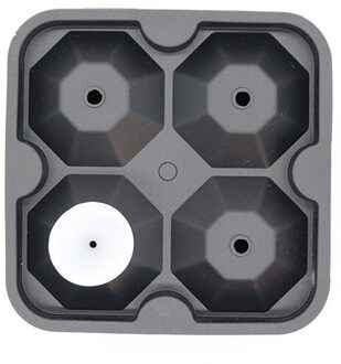 Ice Cube Maker Siliconen Mal Diamond Shape Siliconen Mallen Ijsbakje Persoonlijkheid Whisky Ice Box Bar Siliconen Mallen Voor hars zwart
