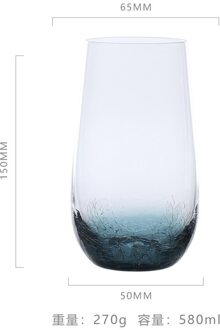 Ice Gebarsten Gebrandschilderd Glas Warm Water Glas Transparant Creatieve Drank Glas Home Melk Glas Sap Glas Rode Wijn Glas