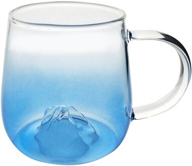 Ice Mountain Glas Mok Koud Water Thee Cup Met Blue Gradient Hittebestendige