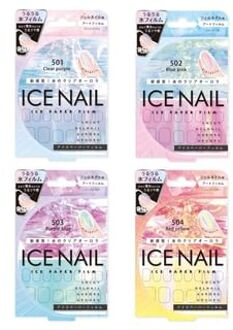 Ice Nail Ice Paper Film Purple Blue