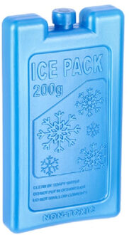 Ice Pack Koelelementen - blauw - 200 gram - 8 x 15 cm - Koelblokken - voor koeltas/koelbox