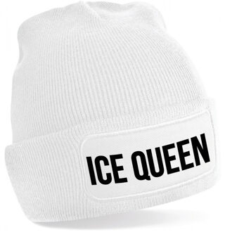 Ice queen muts unisex one size - Wit One size
