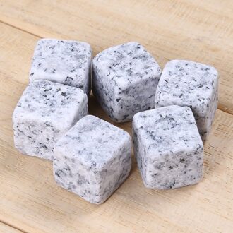 Ice Stones 6 Pcs Whisky Ice Stones Wijn Drinks Cooler Cubes Whisky Rocks Graniet Pouch Ijs Wijn Koelers Voor Bar gestreept kleur