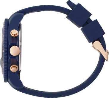 Ice-Watch Ice Watch Ice Chrono - Dark Blue Rose-gold Heren Horloge Blauw 020621 - maat