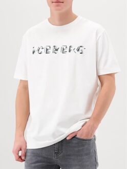 Iceberg 3d logo big branding off Wit - XXL