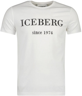 Iceberg 5D Heren T-Shirt Wit/Zwart Iceberg , White , Heren - 3XL
