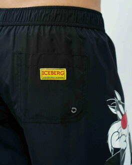 Iceberg Beachwear swimshort sylvester Zwart