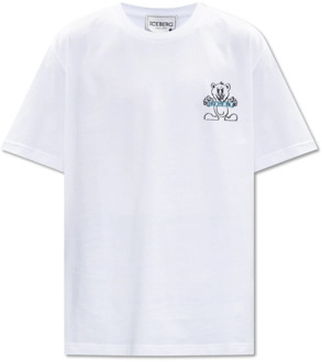 Iceberg Bedrukt T-shirt Iceberg , White , Heren - Xl,L,S