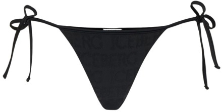 Iceberg Bikinibroekje met strikjes en logo Iceberg , Black , Dames - L,S