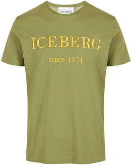 Iceberg Groene T-shirts Iceberg , Green , Heren - S