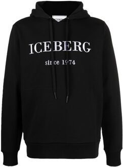 Iceberg Hoodie branding Zwart - S
