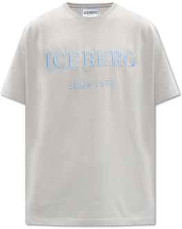 Iceberg Logo T-shirt Iceberg , Gray , Heren - L,M