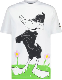 Iceberg Looney Tunes Print T-Shirt Iceberg , White , Heren - Xl,L