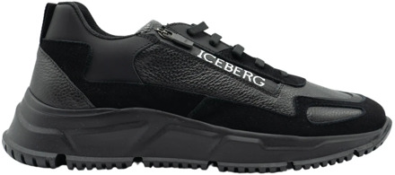 Iceberg Sneaker Style Schoenen Iceberg , Black , Heren - 44 Eu,43 EU