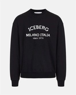 Iceberg Sweater milano Zwart - L