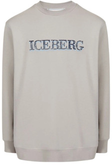 Iceberg Sweatshirt met logo Iceberg , Gray , Heren - 2Xl,Xl,L,M,S,3Xl