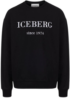 Iceberg Sweatshirts Iceberg , Black , Heren - 2Xl,Xl,L,M,S,3Xl
